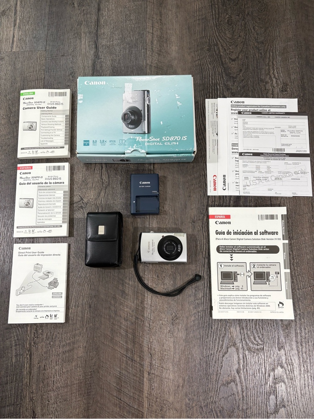 CANON PowerShot SD 870 IS Digital ELPH 8.0MP 3.8x Digital Camera - Silver Tested